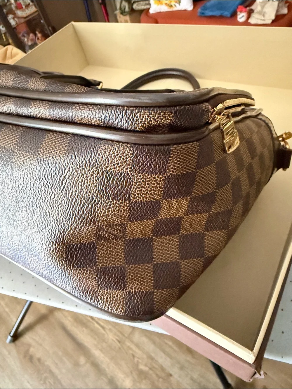 Louis Vuitton Brown Damier Canvas Laptop Bag